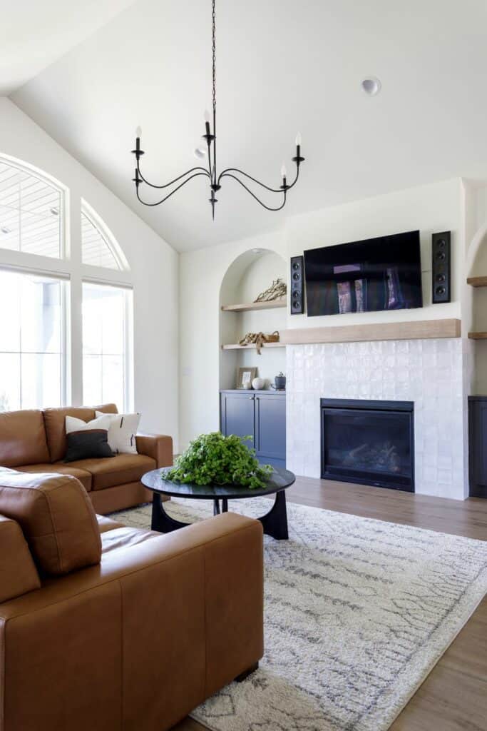 Custom built home living room