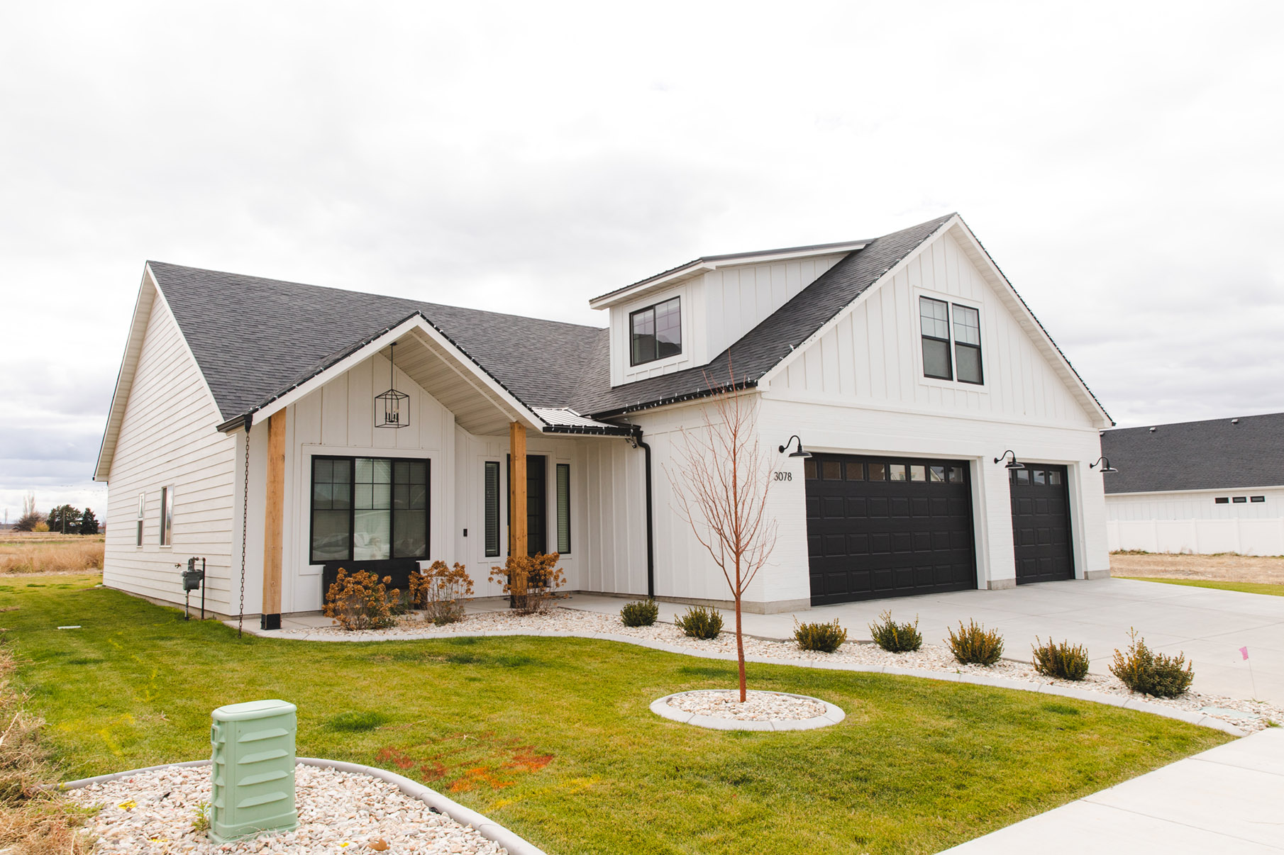 Exterior of the Eaves, a custom dream home in Twin Falls, ID.