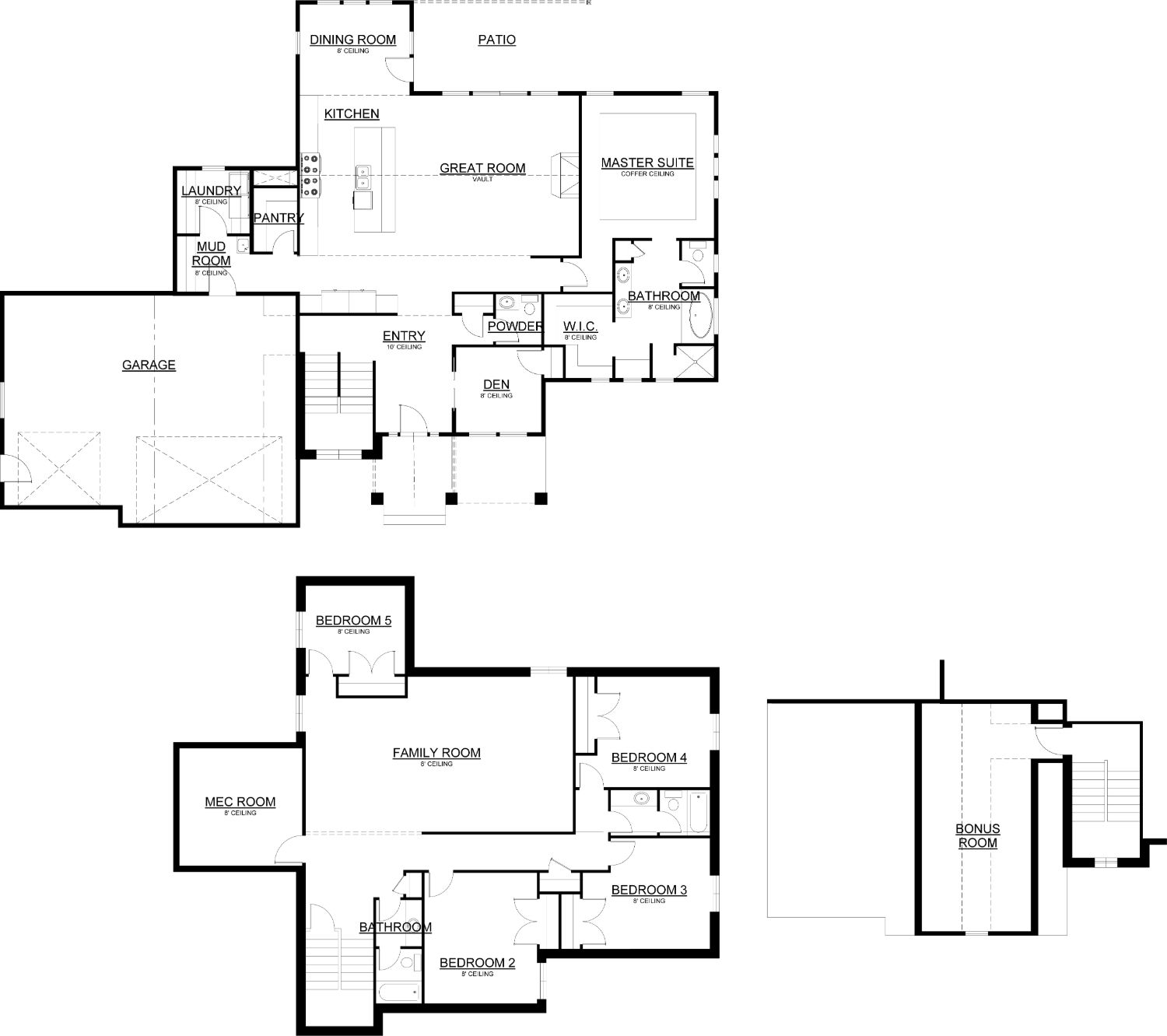 custom built home floor plan