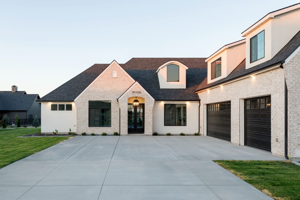 Street view of the Parker, a beautiful custom built home in Twin Falls, ID.
