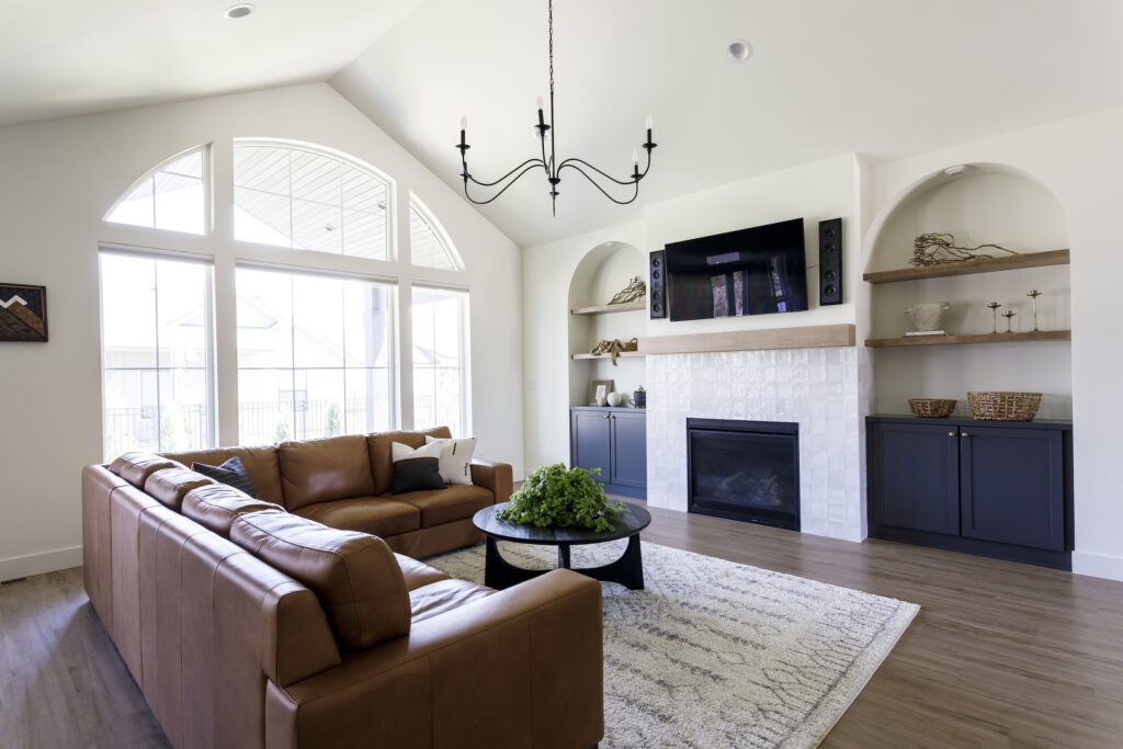 custom home designer living room