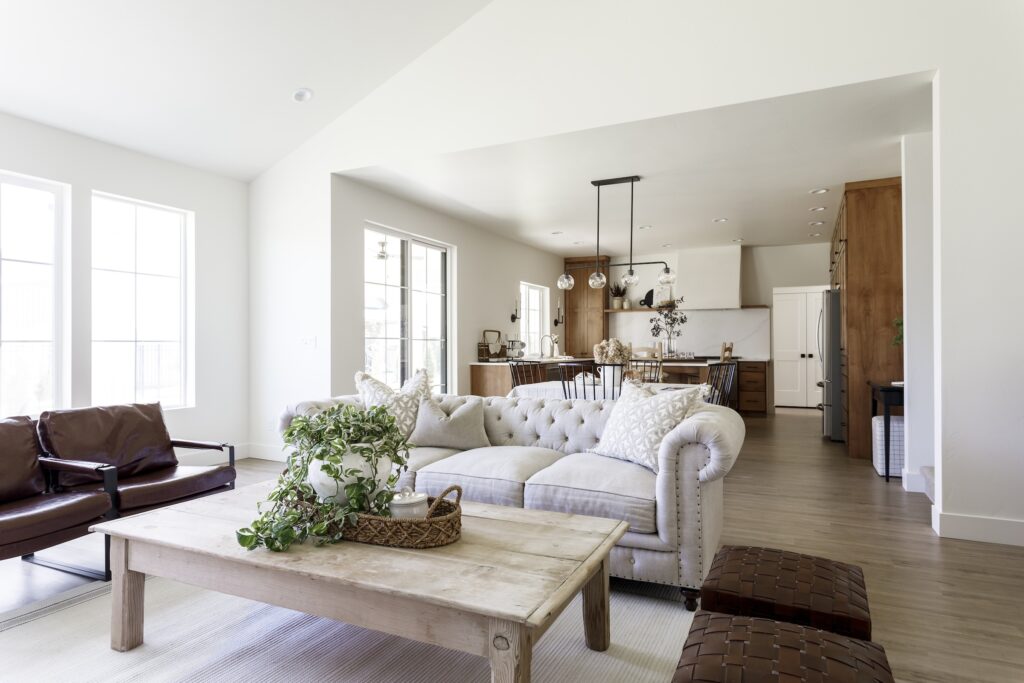 custom home designer living room 