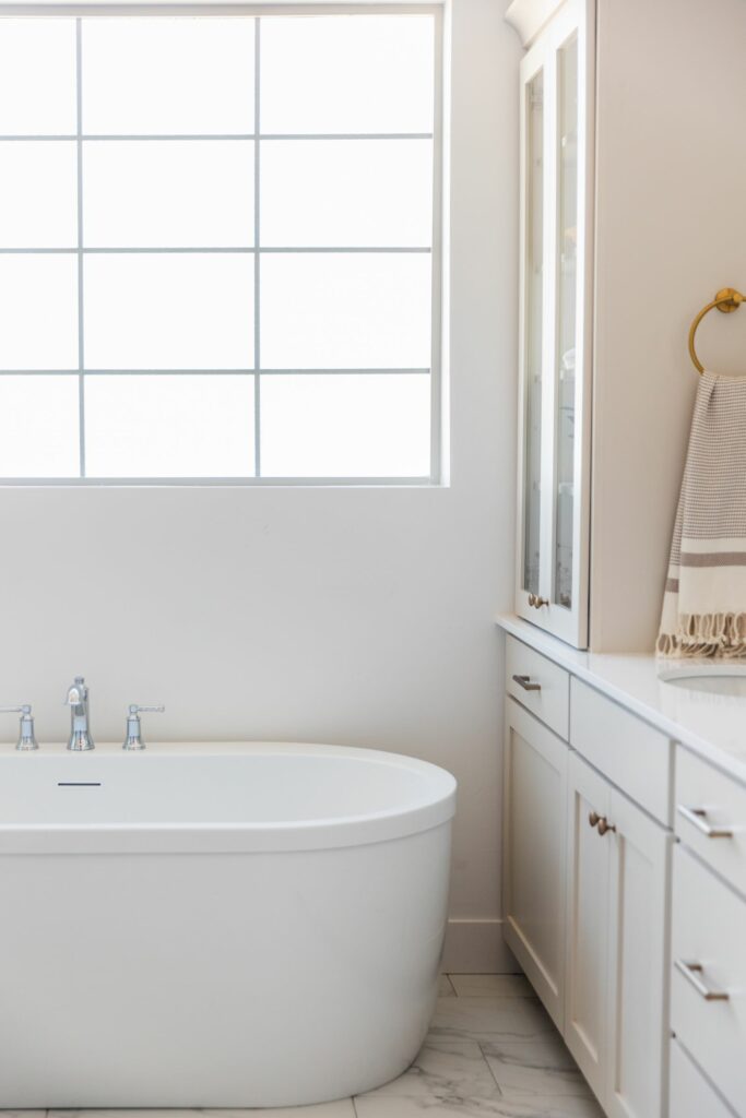 designers favorite white paint color bathroom