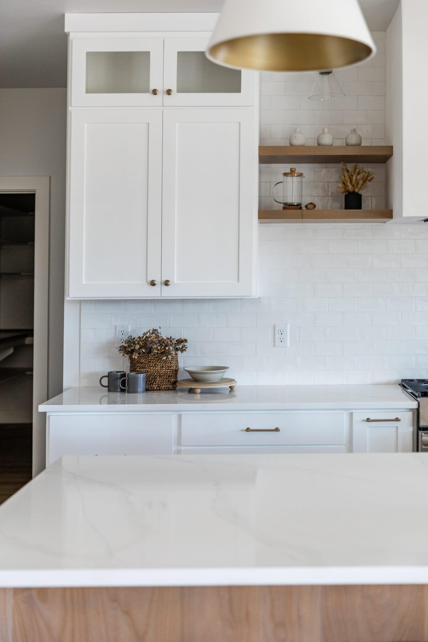 Image showcasing 7 Ways to Incorporate Floating Shelves in the Kitchen | Meg & Co ...