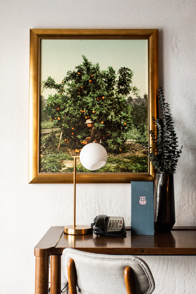 photo of a Staggered Glass Table Lamp on a desk