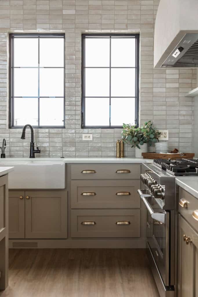 Classic Stacked Subway Tile patterned in a custom kitchen; tile remains the backsplash of choice and is righly holding a place among the kitchen design trends 2026