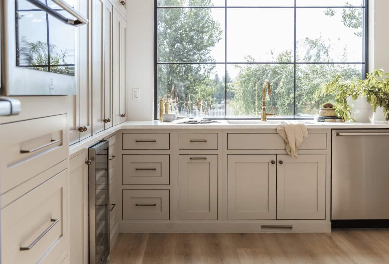Beautiful custom kitchen design by Meg & Co Sun Valley Idaho Custom Home Builders.