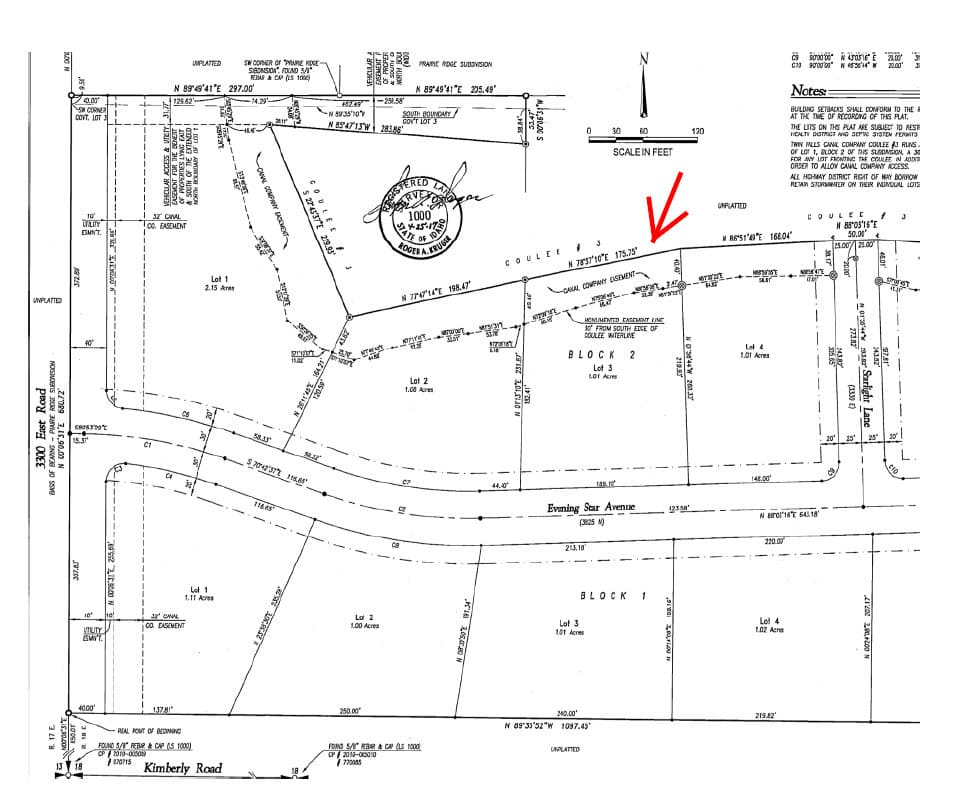 Map of Evening Star Development for a Custom Home Twin Falls Idaho