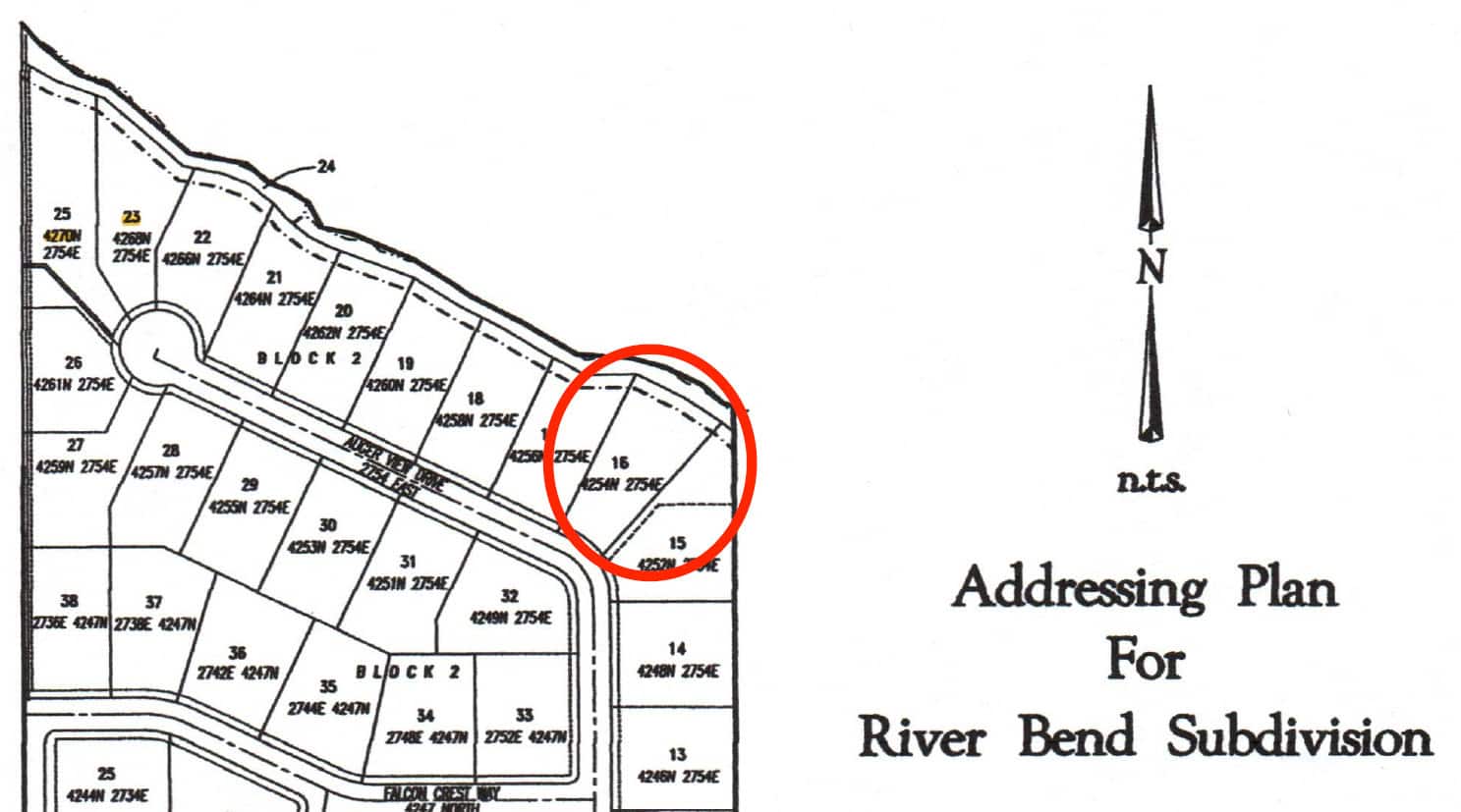 Map of River Bend Subdivision for Custom Home Twin Falls Idaho